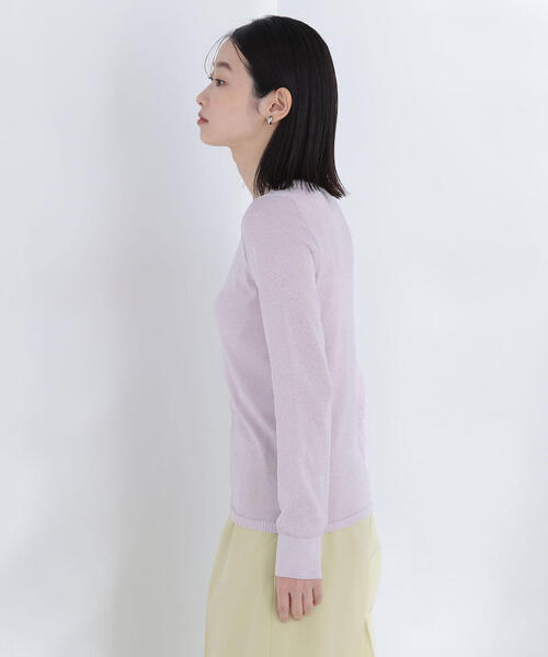 NATURAL BEAUTY BASIC（ナチュラルビューティーベーシック）の「◇【THINK NATURAL】クルーネックラメニット（ニット/セーター・レディース・ピンク/オフホワイト/ネイビー・FREE）」の21枚目の写真