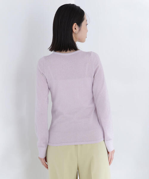NATURAL BEAUTY BASIC（ナチュラルビューティーベーシック）の「◇【THINK NATURAL】クルーネックラメニット（ニット/セーター・レディース・ピンク/オフホワイト/ネイビー・FREE）」の22枚目の写真