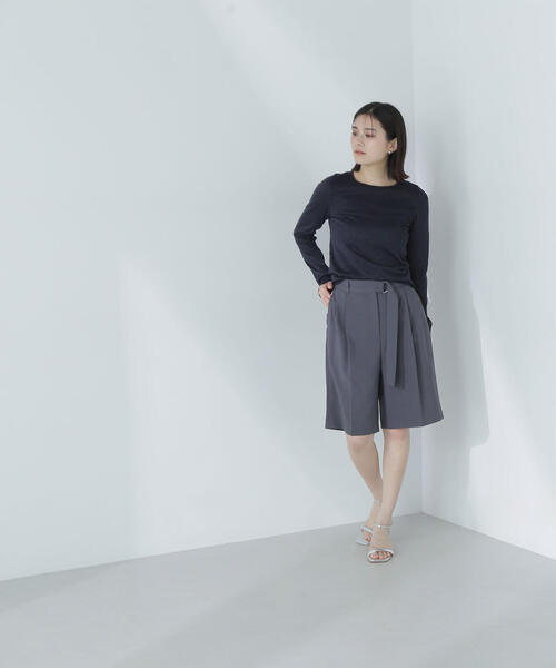 NATURAL BEAUTY BASIC（ナチュラルビューティーベーシック）の「◇【THINK NATURAL】クルーネックラメニット（ニット/セーター・レディース・ピンク/オフホワイト/ネイビー・FREE）」の7枚目の写真