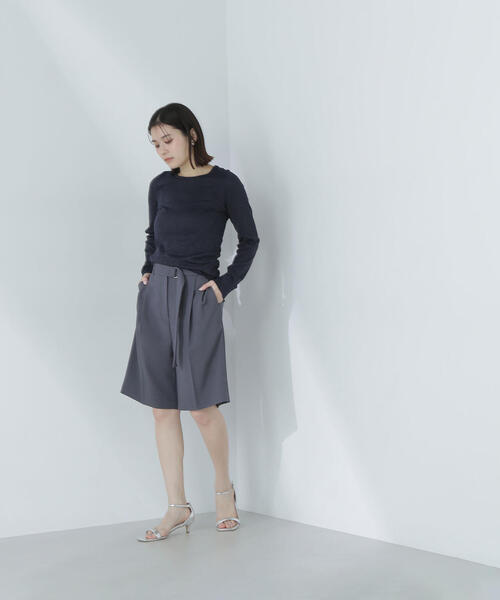 NATURAL BEAUTY BASIC（ナチュラルビューティーベーシック）の「◇【THINK NATURAL】クルーネックラメニット（ニット/セーター・レディース・ピンク/オフホワイト/ネイビー・FREE）」の11枚目の写真