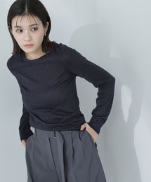 ◇【THINK NATURAL】クルーネックラメニット