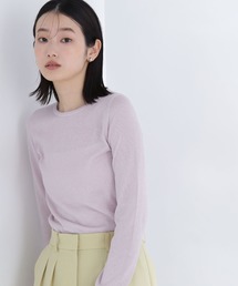 ◇【THINK NATURAL】クルーネックラメニット