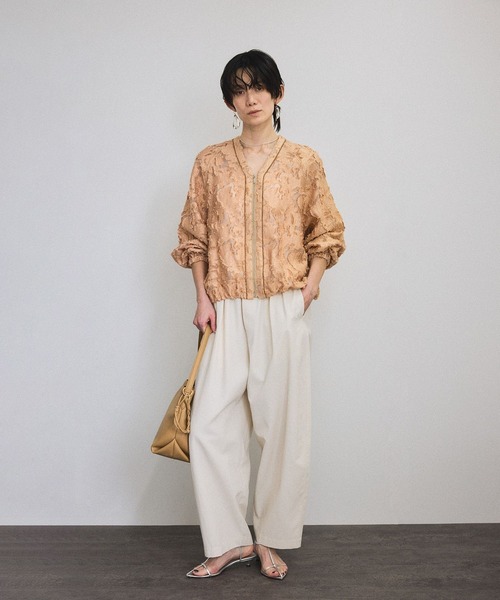 SALON adam et rope'（サロン アダム エ ロペ）の「エルブジャガードシャツブルゾン（ブルゾン・レディース・ホワイト/ブラック/ブラウン・FREE）」の7枚目の写真