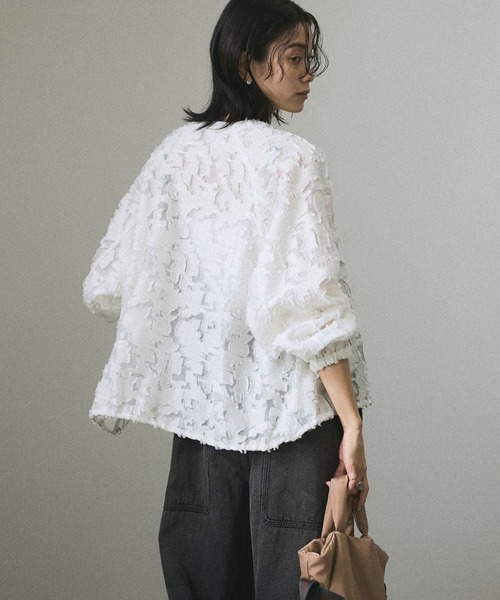 SALON adam et rope'（サロン アダム エ ロペ）の「エルブジャガードシャツブルゾン（ブルゾン・レディース・ホワイト/ブラック/ブラウン・FREE）」の18枚目の写真