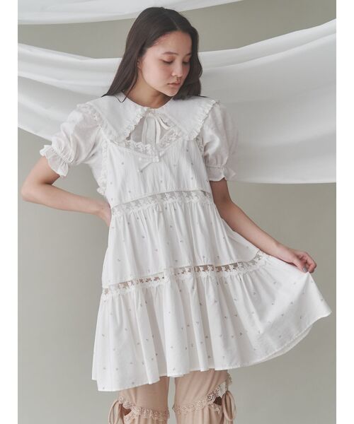 merry jenny(メリージェニー)の「ギンガムリボンブラウス(シャツ/ブラウス・レディース・グリーン/グレー/オフホワイト・FREE)」の8枚目の写真