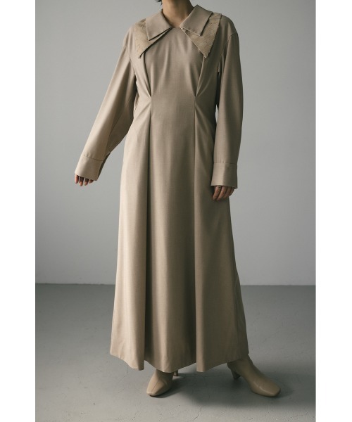 STYLEMIXER(スタイルミキサー)の「ダブルカラーワンピース(ワンピース・レディース・ベージュ/ブラック・SMALL/MEDIUM)」の1枚目の写真