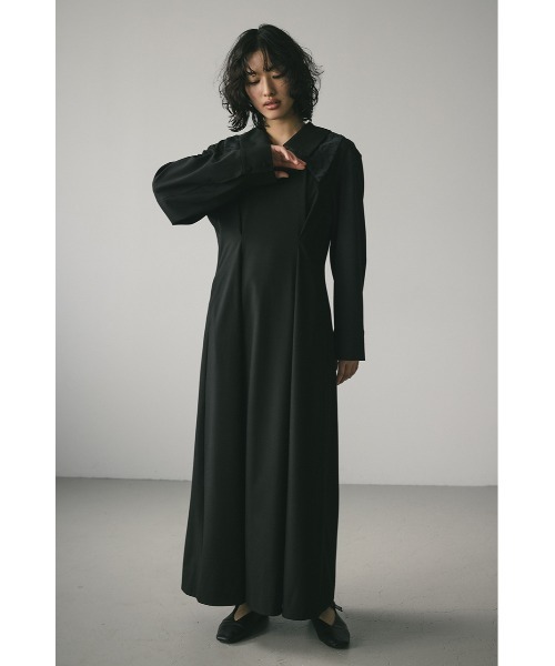 STYLEMIXER(スタイルミキサー)の「ダブルカラーワンピース(ワンピース・レディース・ベージュ/ブラック・SMALL/MEDIUM)」の3枚目の写真