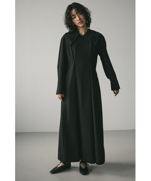 STYLEMIXER(スタイルミキサー)の「ダブルカラーワンピース(ワンピース・レディース・ベージュ/ブラック・SMALL/MEDIUM)」の5枚目の写真