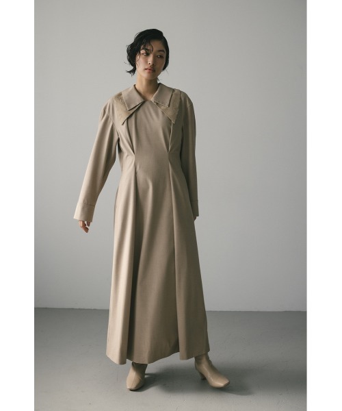 STYLEMIXER(スタイルミキサー)の「ダブルカラーワンピース(ワンピース・レディース・ベージュ/ブラック・SMALL/MEDIUM)」の15枚目の写真