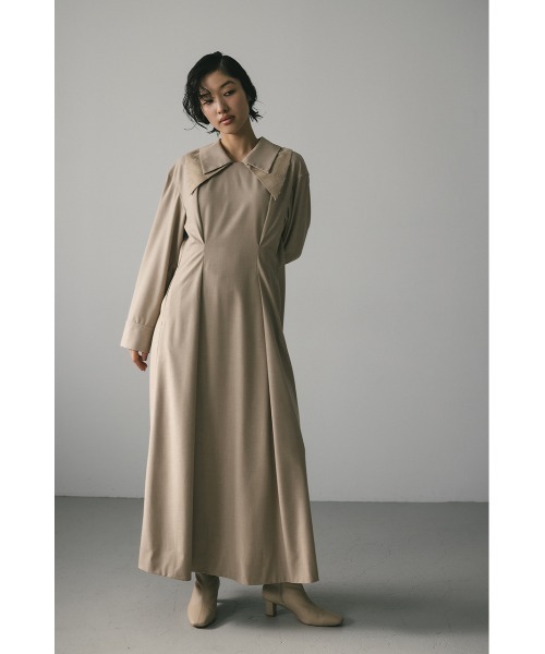 STYLEMIXER(スタイルミキサー)の「ダブルカラーワンピース(ワンピース・レディース・ベージュ/ブラック・SMALL/MEDIUM)」の16枚目の写真