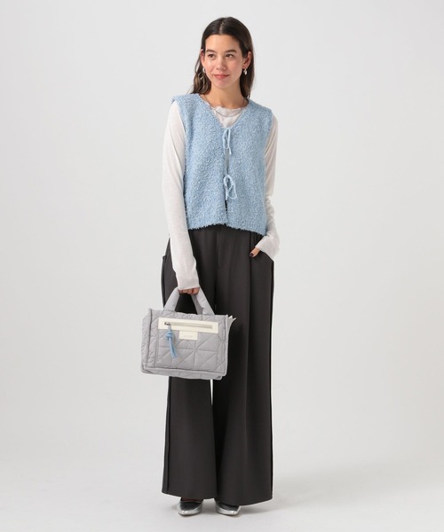 BAYFLOW（ベイフロー）の「[レイヤードスタイルに]シアーテレコロングスリーブT（Tシャツ/カットソー・レディース・ブラック/オフホワイト/ライトイエロー・FREE）」の4枚目の写真