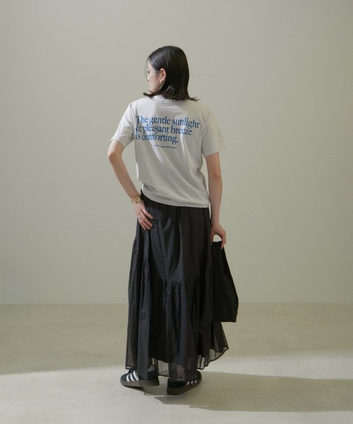 SALON adam et rope'（サロン アダム エ ロペ）の「【WEB限定】コットンオーガンジーギャザースカート 2（スカート・レディース・ホワイト/ブラック・FREE）」の16枚目の写真