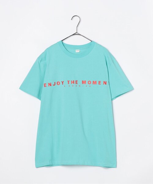 p.premier（ピードットプルミエ）の「【ママ】イロチ買いしたいシンプルロゴプリント半袖Tシャツ（Tシャツ/カットソー・レディース・パープル/チャコール/レッド/ピンク/ブラウン/サックスブルー/オフホワイト・MEDIUM）」の4枚目の写真