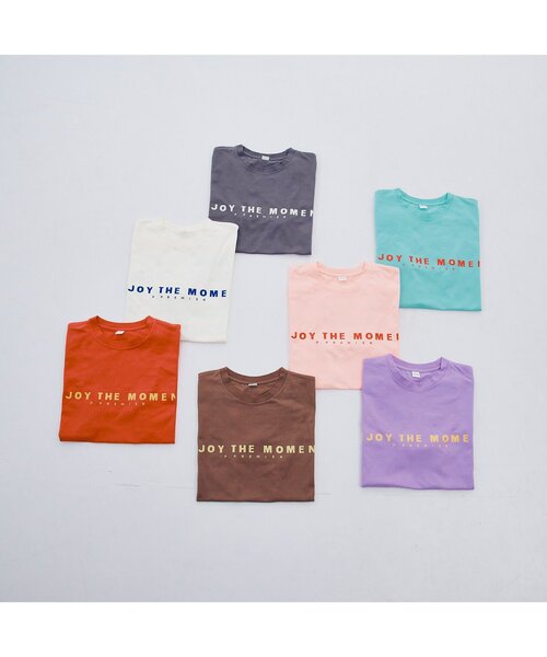 p.premier（ピードットプルミエ）の「【ママ】イロチ買いしたいシンプルロゴプリント半袖Tシャツ（Tシャツ/カットソー・レディース・パープル/チャコール/レッド/ピンク/ブラウン/サックスブルー/オフホワイト・MEDIUM）」の8枚目の写真
