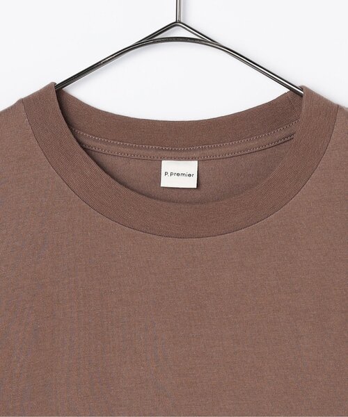 p.premier（ピードットプルミエ）の「【ママ】イロチ買いしたいシンプルロゴプリント半袖Tシャツ（Tシャツ/カットソー・レディース・パープル/チャコール/レッド/ピンク/ブラウン/サックスブルー/オフホワイト・MEDIUM）」の12枚目の写真