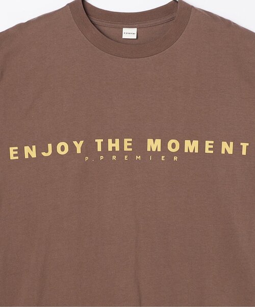p.premier（ピードットプルミエ）の「【ママ】イロチ買いしたいシンプルロゴプリント半袖Tシャツ（Tシャツ/カットソー・レディース・パープル/チャコール/レッド/ピンク/ブラウン/サックスブルー/オフホワイト・MEDIUM）」の13枚目の写真