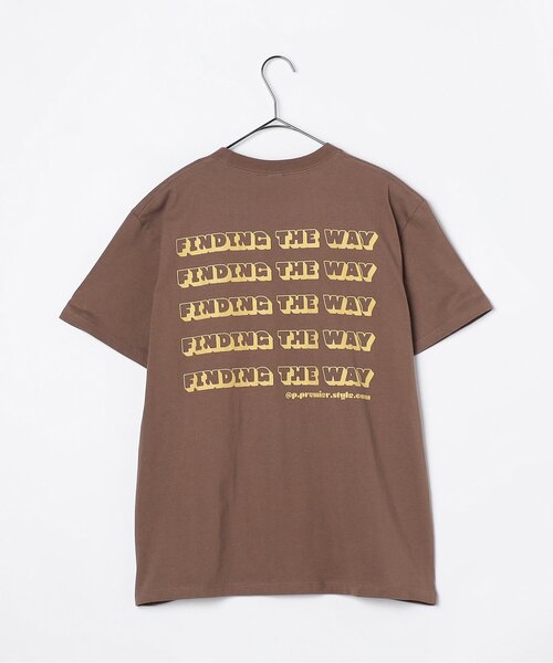 p.premier（ピードットプルミエ）の「【ママ】イロチ買いしたいシンプルロゴプリント半袖Tシャツ（Tシャツ/カットソー・レディース・パープル/チャコール/レッド/ピンク/ブラウン/サックスブルー/オフホワイト・MEDIUM）」の18枚目の写真