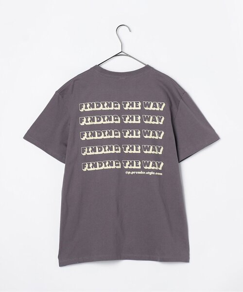 p.premier（ピードットプルミエ）の「【ママ】イロチ買いしたいシンプルロゴプリント半袖Tシャツ（Tシャツ/カットソー・レディース・パープル/チャコール/レッド/ピンク/ブラウン/サックスブルー/オフホワイト・MEDIUM）」の19枚目の写真