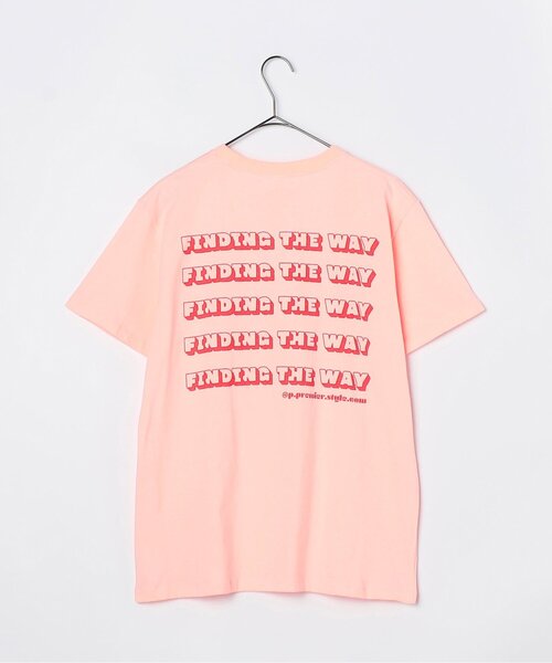 p.premier（ピードットプルミエ）の「【ママ】イロチ買いしたいシンプルロゴプリント半袖Tシャツ（Tシャツ/カットソー・レディース・パープル/チャコール/レッド/ピンク/ブラウン/サックスブルー/オフホワイト・MEDIUM）」の21枚目の写真