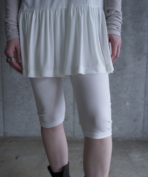 G.V.G.V.（ジーヴィージーヴィー）の「GATHER TUNIC TOP（Tシャツ/カットソー・レディース・ホワイト/ブラック・ONE SIZE）」の13枚目の写真