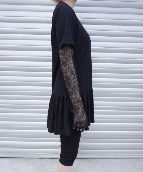 G.V.G.V.（ジーヴィージーヴィー）の「GATHER TUNIC TOP（Tシャツ/カットソー・レディース・ホワイト/ブラック・ONE SIZE）」の19枚目の写真