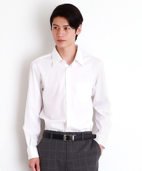 THE SHOP TK （ザ ショップ ティーケー ）の「ドレスドビーシャツ（ビジネスシャツ・メンズ・ピンク/オフホワイト/サックスブルー・01/04/03/02）」の2枚目の写真