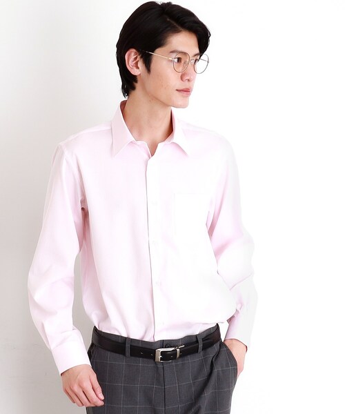 THE SHOP TK （ザ ショップ ティーケー ）の「ドレスドビーシャツ（ビジネスシャツ・メンズ・ピンク/オフホワイト/サックスブルー・01/04/03/02）」の3枚目の写真