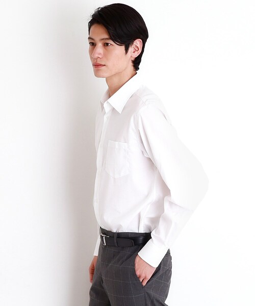 THE SHOP TK （ザ ショップ ティーケー ）の「ドレスドビーシャツ（ビジネスシャツ・メンズ・ピンク/オフホワイト/サックスブルー・01/04/03/02）」の4枚目の写真