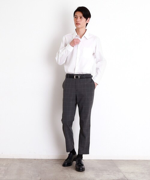 THE SHOP TK （ザ ショップ ティーケー ）の「ドレスドビーシャツ（ビジネスシャツ・メンズ・ピンク/オフホワイト/サックスブルー・01/04/03/02）」の6枚目の写真