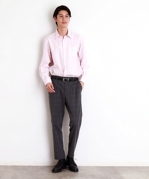 THE SHOP TK （ザ ショップ ティーケー ）の「ドレスドビーシャツ（ビジネスシャツ・メンズ・ピンク/オフホワイト/サックスブルー・01/04/03/02）」の10枚目の写真