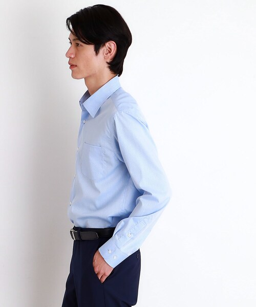 THE SHOP TK （ザ ショップ ティーケー ）の「ドレスドビーシャツ（ビジネスシャツ・メンズ・ピンク/オフホワイト/サックスブルー・01/04/03/02）」の12枚目の写真