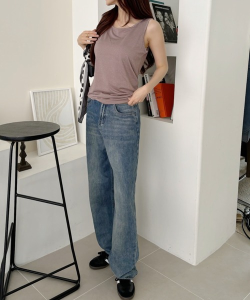 TREOVER（トレオーバー）の「2WAYラメタンクトップ（タンクトップ・レディース・ブラウン/アッシュグレー/グレー・MEDIUM/LARGE）」の4枚目の写真