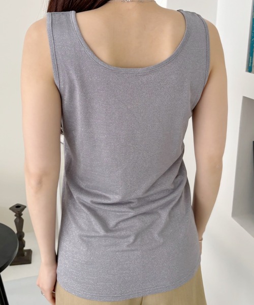 TREOVER（トレオーバー）の「2WAYラメタンクトップ（タンクトップ・レディース・ブラウン/アッシュグレー/グレー・MEDIUM/LARGE）」の9枚目の写真