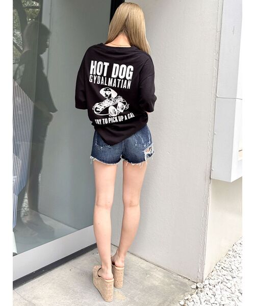 GYDA（ジェイダ）の「HOT DOG GYDALMATIAN BIG Tシャツ（Tシャツ/カットソー・レディース・ライトグレー/オフホワイト/ブラック・FREE）」の7枚目の写真