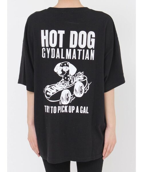 GYDA（ジェイダ）の「HOT DOG GYDALMATIAN BIG Tシャツ（Tシャツ/カットソー・レディース・ライトグレー/オフホワイト/ブラック・FREE）」の15枚目の写真