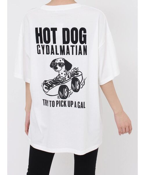 GYDA（ジェイダ）の「HOT DOG GYDALMATIAN BIG Tシャツ（Tシャツ/カットソー・レディース・ライトグレー/オフホワイト/ブラック・FREE）」の21枚目の写真