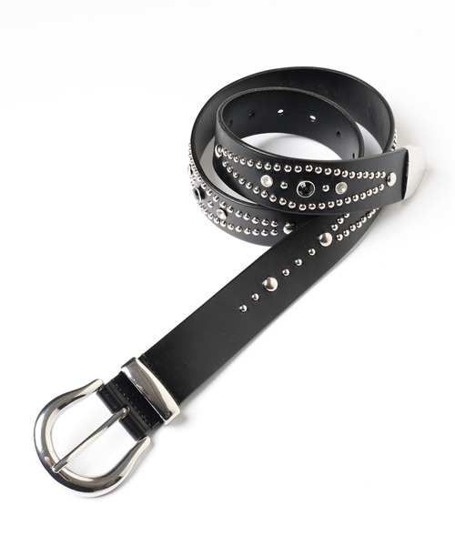 JIEDA(ジエダ)の「WIDE STUDS BELT(ベルト・メンズ・ブラック・ONESIZE)」の4枚目の写真