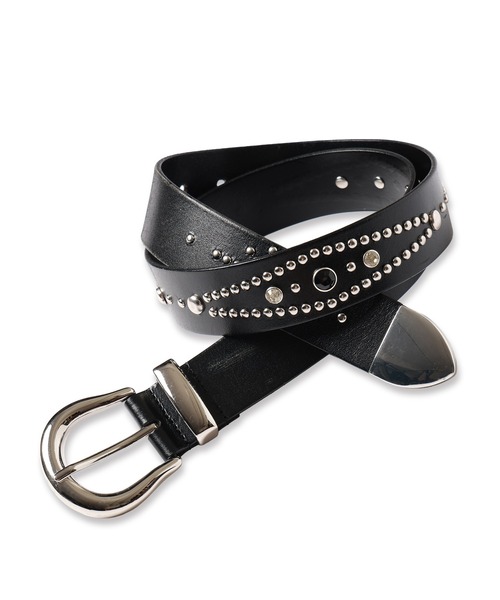 JIEDA(ジエダ)の「WIDE STUDS BELT(ベルト・メンズ・ブラック・ONESIZE)」の3枚目の写真