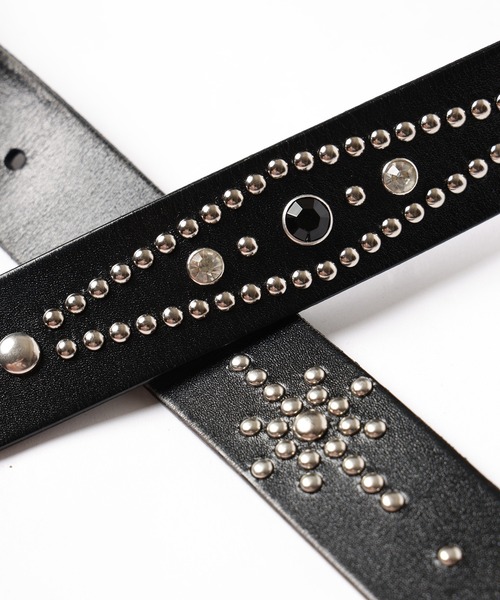 JIEDA(ジエダ)の「WIDE STUDS BELT(ベルト・メンズ・ブラック・ONESIZE)」の5枚目の写真