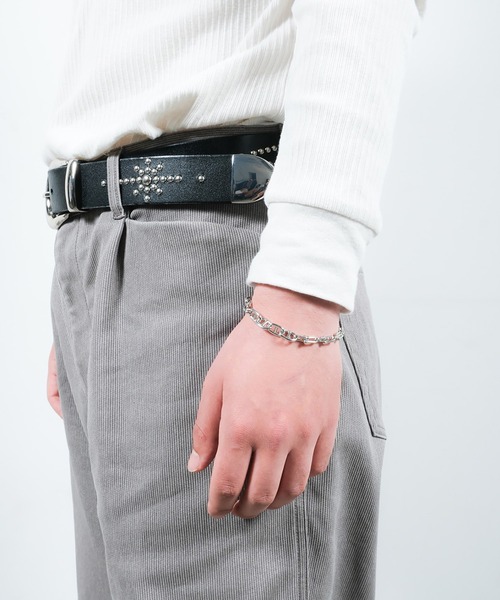 JIEDA(ジエダ)の「WIDE STUDS BELT(ベルト・メンズ・ブラック・ONESIZE)」の7枚目の写真