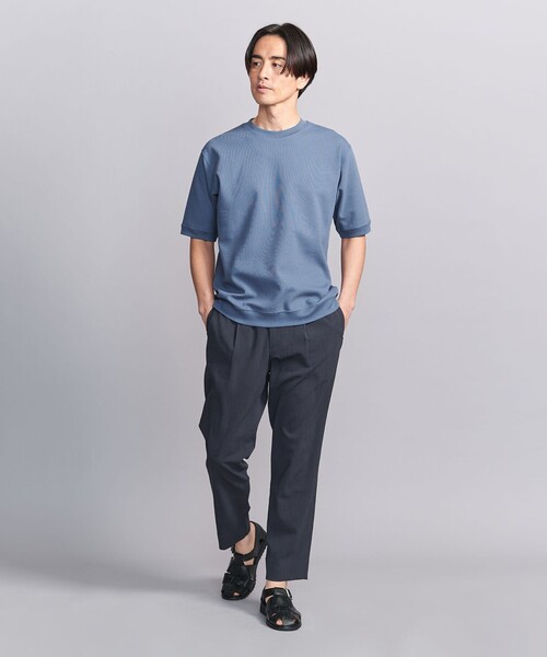 BEAUTY&YOUTH UNITED ARROWS（ビューティーアンドユースユナイテッドアローズ）の「ダブルフェイス ジオメ コンフォート クルーネック Tシャツ（Tシャツ/カットソー・メンズ・ダークグレー/ロイヤルブルー/ホワイト・S/M/L/XL）」の6枚目の写真