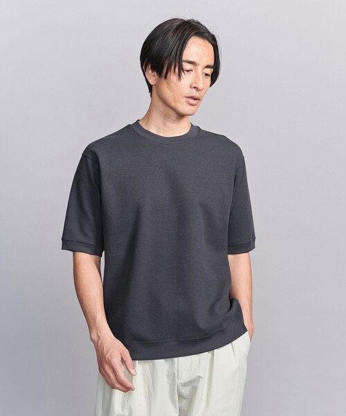 BEAUTY&YOUTH UNITED ARROWS（ビューティーアンドユースユナイテッドアローズ）の「ダブルフェイス ジオメ コンフォート クルーネック Tシャツ（Tシャツ/カットソー・メンズ・ダークグレー/ロイヤルブルー/ホワイト・S/M/L/XL）」の7枚目の写真