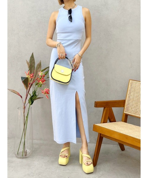 EVRIS（エヴリス）の「【パッド付】バックオープンアメスリロングワンピース（ワンピース・レディース・ブルー/グレー/レッド/ブラック・FREE）」の13枚目の写真