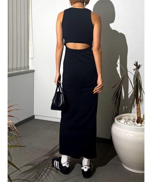 EVRIS（エヴリス）の「【パッド付】バックオープンアメスリロングワンピース（ワンピース・レディース・ブルー/グレー/レッド/ブラック・FREE）」の17枚目の写真