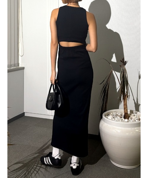 EVRIS（エヴリス）の「【パッド付】バックオープンアメスリロングワンピース（ワンピース・レディース・ブルー/グレー/レッド/ブラック・FREE）」の18枚目の写真