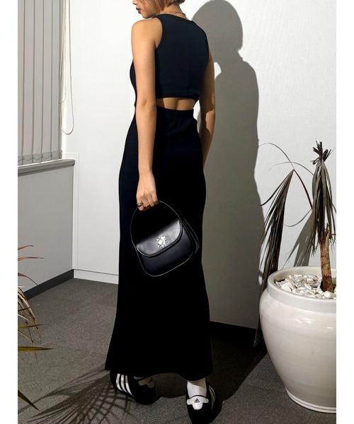 EVRIS（エヴリス）の「【パッド付】バックオープンアメスリロングワンピース（ワンピース・レディース・ブルー/グレー/レッド/ブラック・FREE）」の19枚目の写真