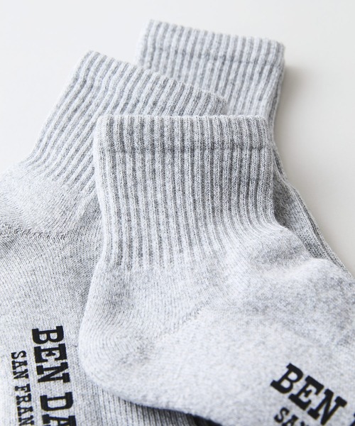 BEN DAVIS（ベンデイビス）の「【BEN DAVIS/ベンデイビス】ロゴプリント 3P ソックス（ソックス/靴下・メンズ・ホワイト/ブラック/グレー・FREE）」の6枚目の写真