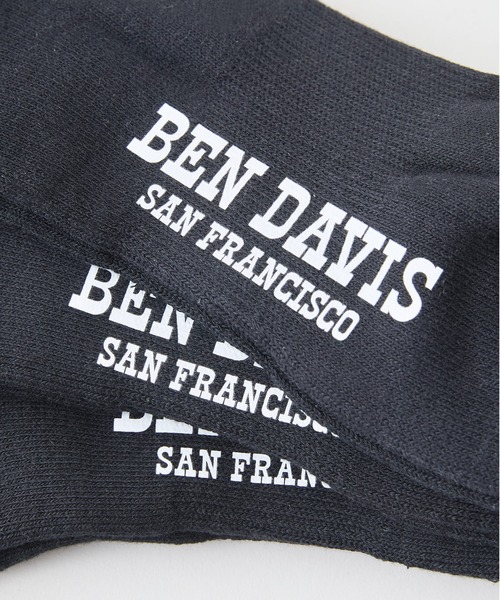 BEN DAVIS（ベンデイビス）の「【BEN DAVIS/ベンデイビス】ロゴプリント 3P ソックス（ソックス/靴下・メンズ・ホワイト/ブラック/グレー・FREE）」の11枚目の写真