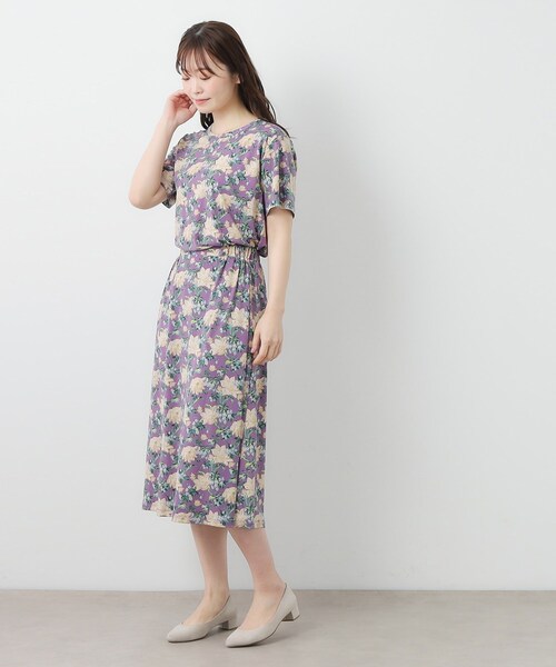 LAURA ASHLEY（ローラアシュレイ）の「【洗える／ジャージ素材／同柄アイテムあり】シャーボーン柄プルオーバー（Tシャツ/カットソー・レディース・ネイビー系/パープル系5・38/40）」の11枚目の写真