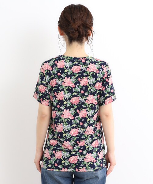 LAURA ASHLEY（ローラアシュレイ）の「【洗える／ジャージ素材／同柄アイテムあり】シャーボーン柄プルオーバー（Tシャツ/カットソー・レディース・ネイビー系/パープル系5・38/40）」の15枚目の写真